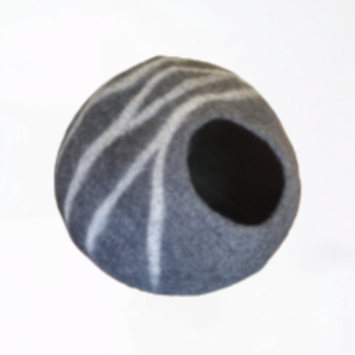 Wool Felt Cat Cave - Handmade Natural Hideaway