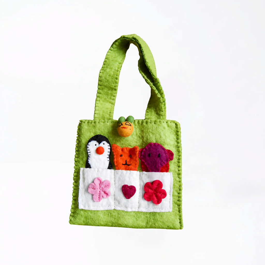 Kids Felt Shoulder Bag - Handmade Animal Design