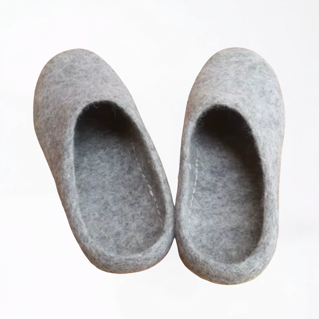 Wool Felt Slippers - Handmade Finnish Design for Men & Women
