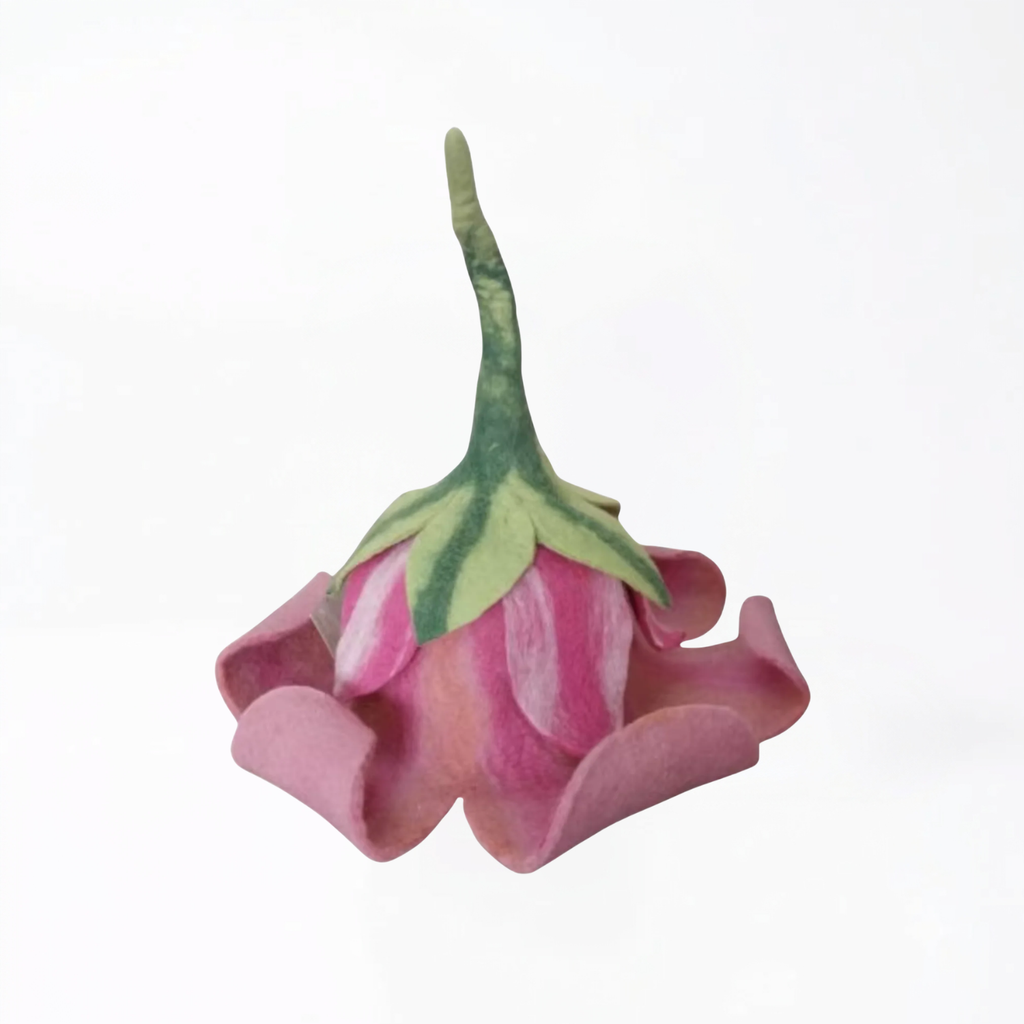 Wool Felt Sauna Hat for Girls - Flower Design